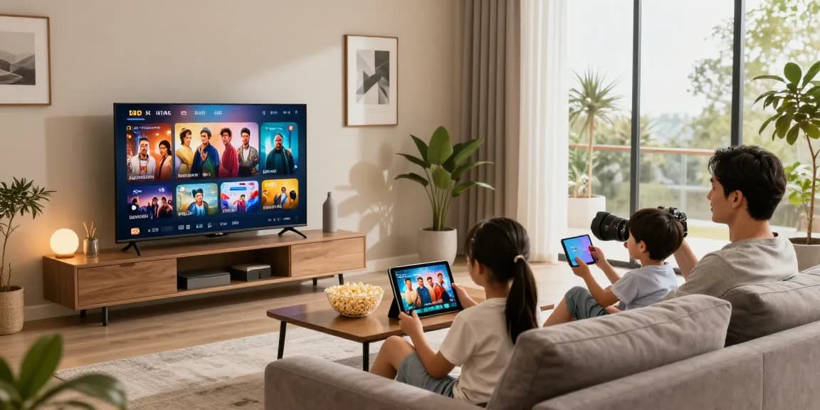 Expérience de divertissement familial avec Atlas Pro, streaming en HD/4K.