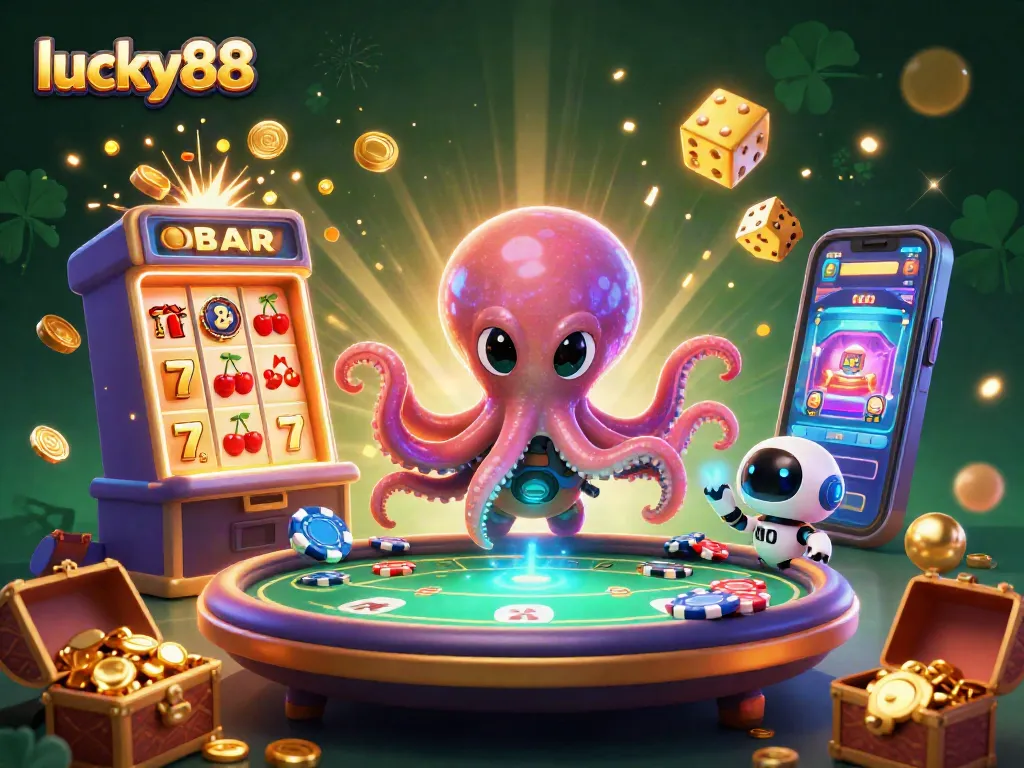 Experience winning strategies with lucky88's vibrant alien-themed casino adventure.